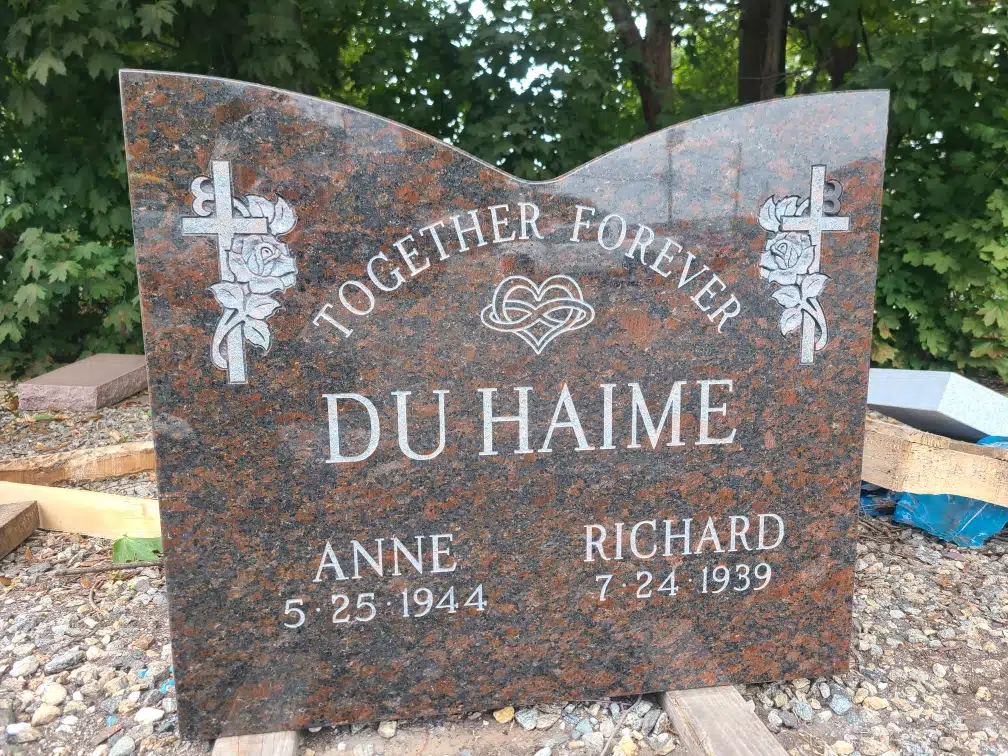 Upright granite headstone by Upright Headstones R Us — image 2