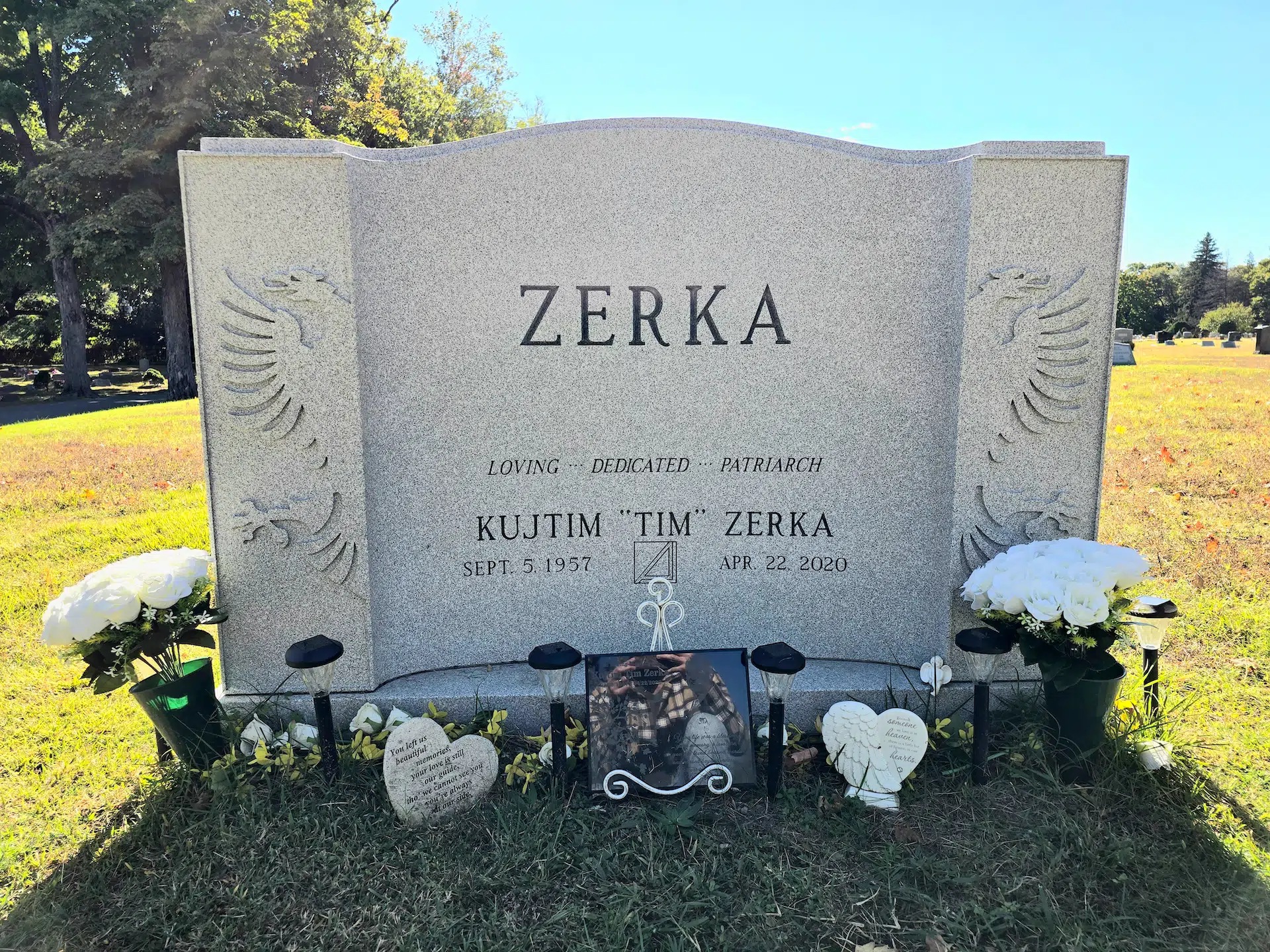 Upright granite headstone by Upright Headstones R Us — image 4